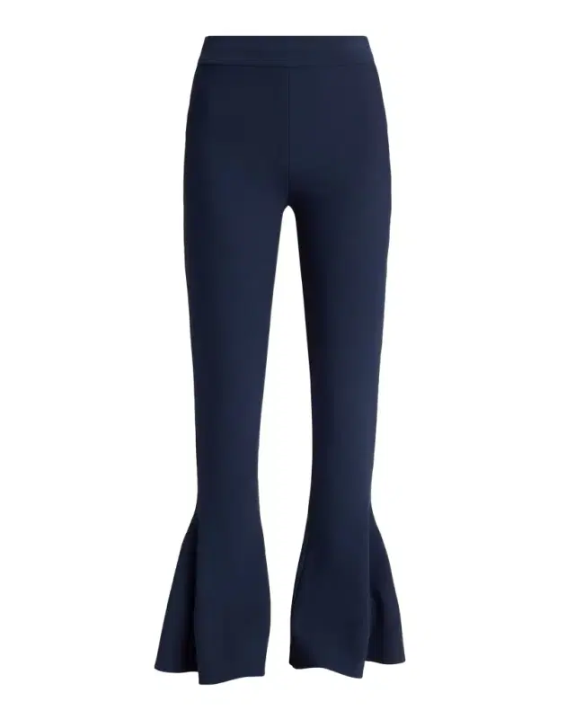 Stella McCartney Compact Knit Peplum Flare Pants