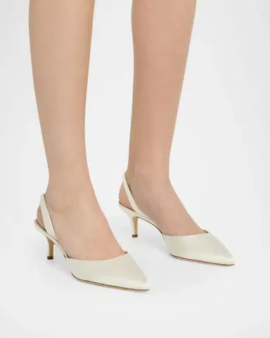 Manolo Blahnik Carolyne Kitten-Heel Halter Pumps | Thumbnail 2