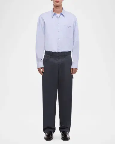 Helmut Lang Men's Flat-Front Cotton Five-Pocket Chino Pants | Thumbnail 2 Helmut Lang Men's Flat-Front Cotton Five-Pocket Chino Pants | Thumbnail 2