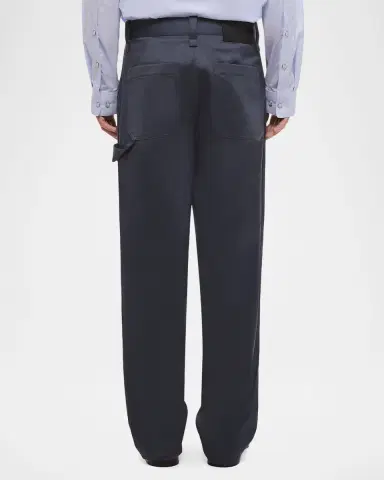 Helmut Lang Men's Flat-Front Cotton Five-Pocket Chino Pants | Thumbnail 3 Helmut Lang Men's Flat-Front Cotton Five-Pocket Chino Pants | Thumbnail 3