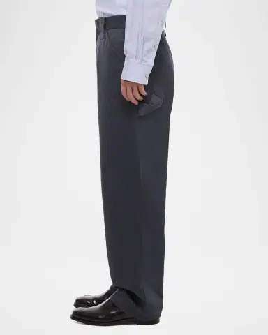 Helmut Lang Men's Flat-Front Cotton Five-Pocket Chino Pants | Thumbnail 6 Helmut Lang Men's Flat-Front Cotton Five-Pocket Chino Pants | Thumbnail 6