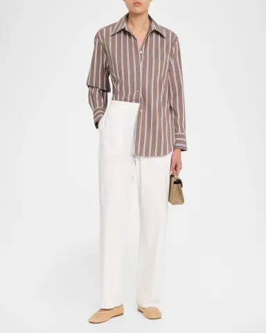 Vince Stripe Button-Front Shirt | Thumbnail 2