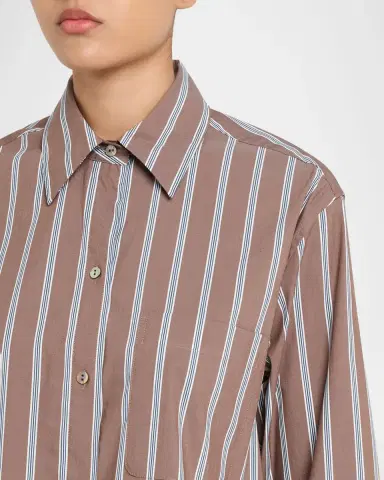 Vince Stripe Button-Front Shirt | Thumbnail 5