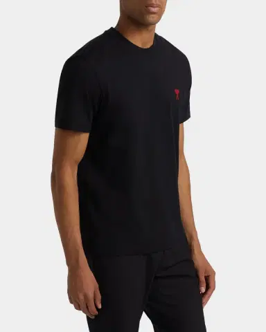 AMI PARIS Men's Ami de Coeur Cotton Jersey Crewneck T-Shirt | Thumbnail 4