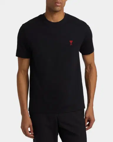 AMI PARIS Men's Ami de Coeur Cotton Jersey Crewneck T-Shirt | Thumbnail 7