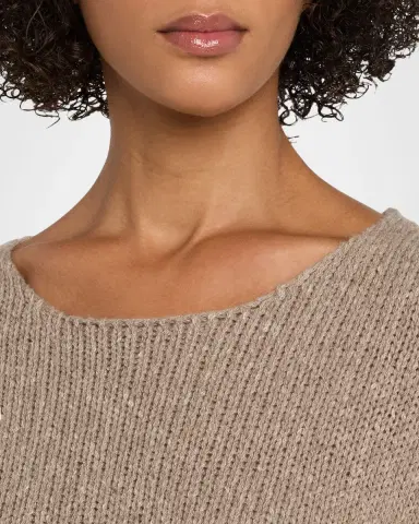 The Row Nitha Cashmere Knit Crewneck Sweater | Thumbnail 5 The Row Nitha Cashmere Knit Crewneck Sweater | Thumbnail 5