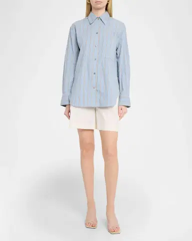 Vince Stripe Button-Front Shirt | Thumbnail 2