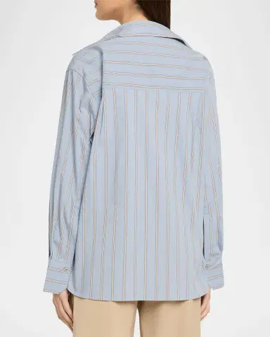 Vince Stripe Button-Front Shirt | Thumbnail 3