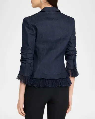Cinq a Sept Roxie Le Petit Denim Blazer | Thumbnail 3 Cinq a Sept Roxie Le Petit Denim Blazer | Thumbnail 3