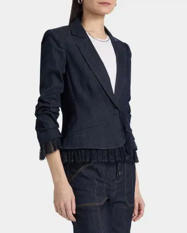Cinq a Sept Roxie Le Petit Denim Blazer | Thumbnail 7 Cinq a Sept Roxie Le Petit Denim Blazer | Thumbnail 7