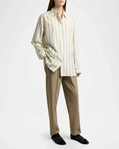 The Row Gianni Tapered Wool Gabardine Pants | Thumbnail 2