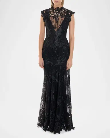 Zhivago Stolen Dreams Sheer Lace Mermaid Gown | Thumbnail 2 Zhivago Stolen Dreams Sheer Lace Mermaid Gown | Thumbnail 2