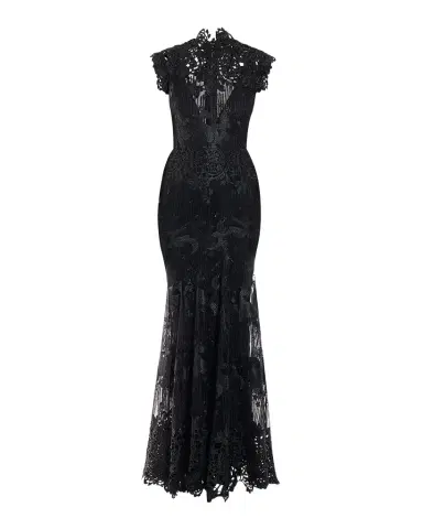 Zhivago Stolen Dreams Sheer Lace Mermaid Gown | Thumbnail 1 Zhivago Stolen Dreams Sheer Lace Mermaid Gown | Thumbnail 1