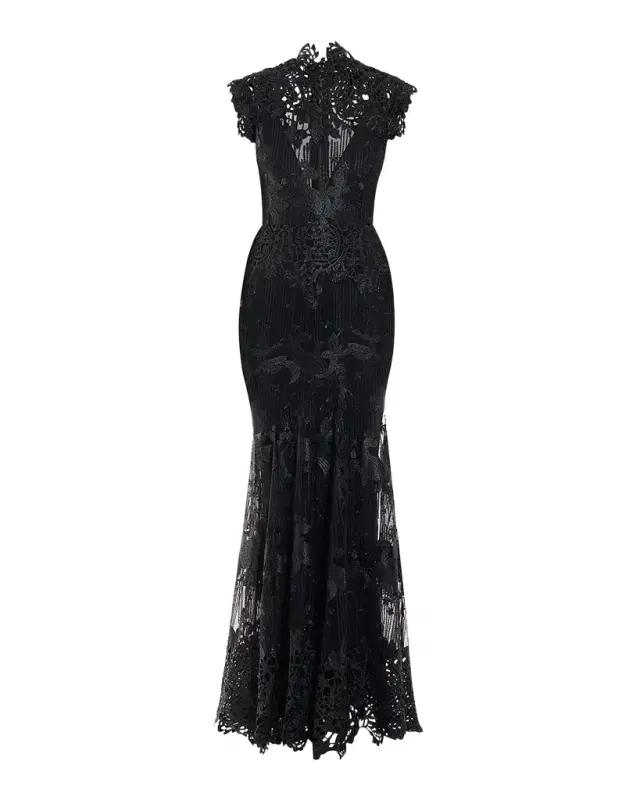 ZHIVAGO Stolen Dreams Sheer Lace Mermaid Gown