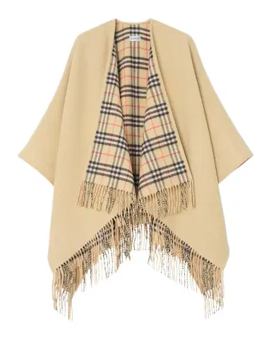 Burberry Reversible Check Wool Cape | Thumbnail 1 Burberry Reversible Check Wool Cape | Thumbnail 1