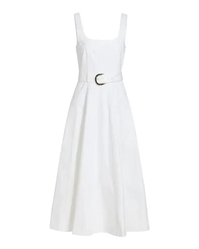 Cinq a Sept Cambree Belted A-Line Denim Midi Dress