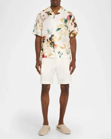 SIMKHAI Men's Casper Printed Silk Shirt | Thumbnail 2 SIMKHAI Men's Casper Printed Silk Shirt | Thumbnail 2