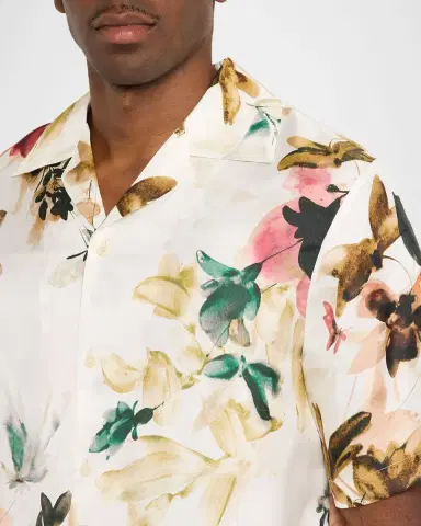 SIMKHAI Men's Casper Printed Silk Shirt | Thumbnail 5 SIMKHAI Men's Casper Printed Silk Shirt | Thumbnail 5