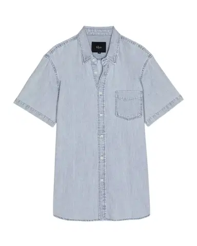 Rails Men 's Short-Sleeve Penn Shirt in Light Wash | Thumbnail 1