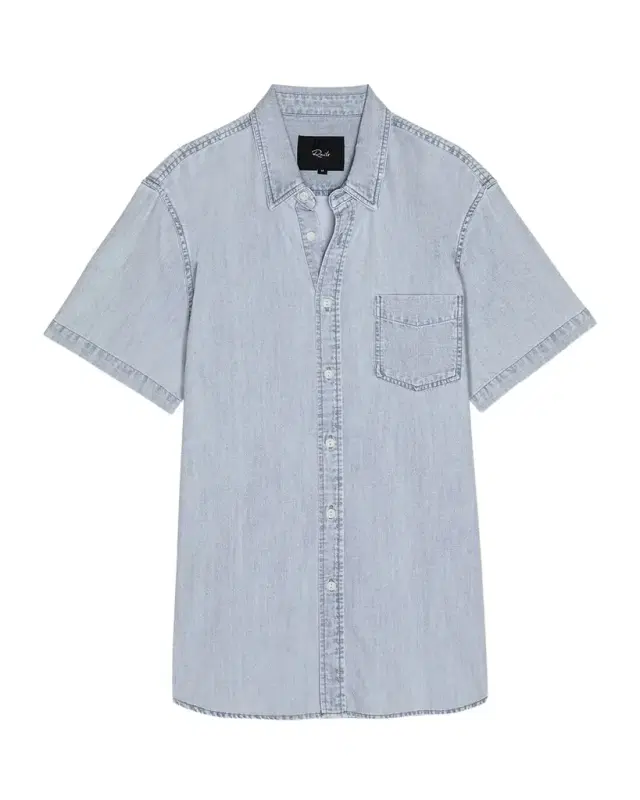 Men 's Short-Sleeve Penn Shirt in Light Wash