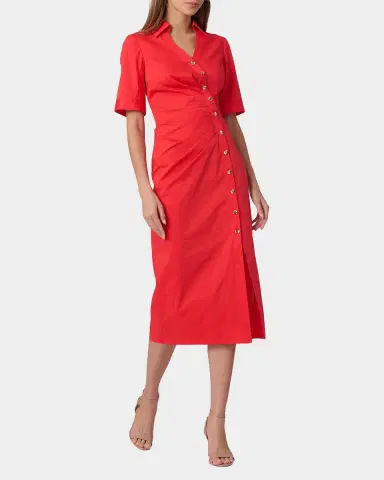 Shoshanna Emmett Stretch Cotton Midi Shirtdress | Thumbnail 2 Shoshanna Emmett Stretch Cotton Midi Shirtdress | Thumbnail 2