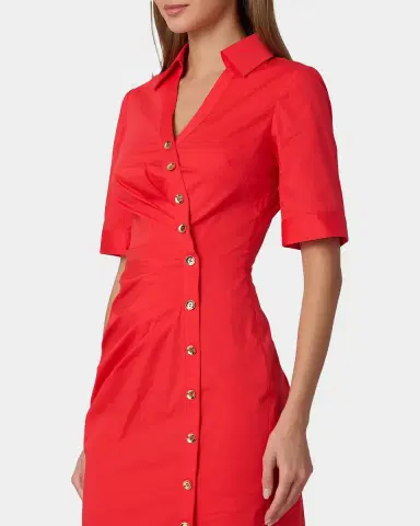Shoshanna Emmett Stretch Cotton Midi Shirtdress | Thumbnail 4 Shoshanna Emmett Stretch Cotton Midi Shirtdress | Thumbnail 4