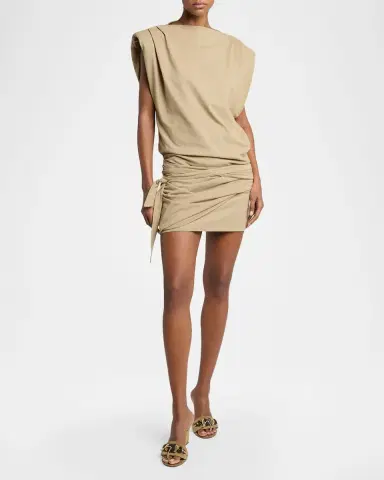 Isabel Marant Marielle Strong-Shoulder Wrap Mini Dress | Thumbnail 2
