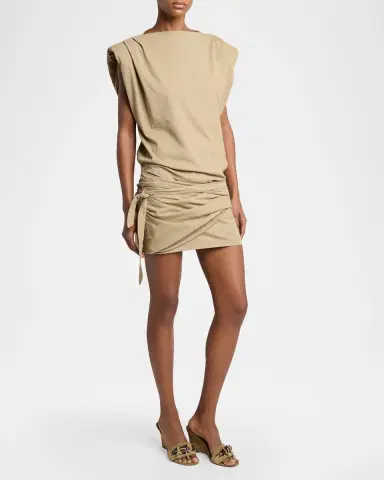Isabel Marant Marielle Strong-Shoulder Wrap Mini Dress | Thumbnail 4