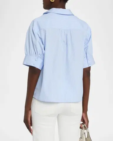 FRAME The Striped Popover Top | Thumbnail 3 FRAME The Striped Popover Top | Thumbnail 3