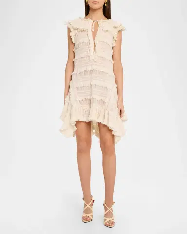 Aknvas Nora Shirred Chiffon Mini Dress | Thumbnail 2