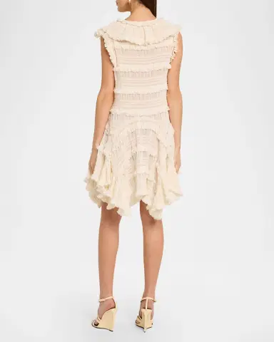 Aknvas Nora Shirred Chiffon Mini Dress | Thumbnail 3