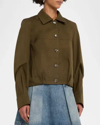 Loewe Single-Breasted Cotton Balloon Jacket | Thumbnail 4 Loewe Single-Breasted Cotton Balloon Jacket | Thumbnail 4