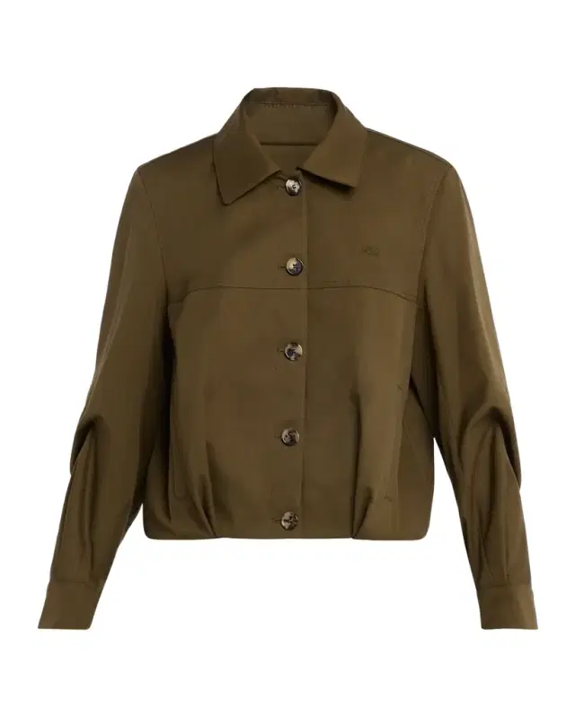 Single-Breasted Cotton Balloon Jacket
