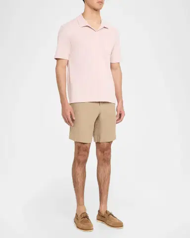 Vince Men 's Textured Johnny Collar Polo Shirt | Thumbnail 2