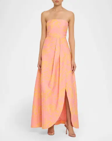 As It May Kaia Strapless Floral Jacquard Gown | Thumbnail 2 As It May Kaia Strapless Floral Jacquard Gown | Thumbnail 2