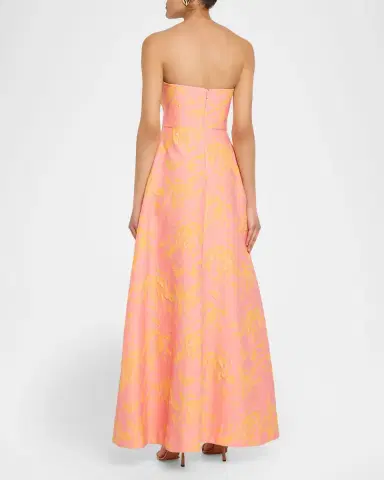 As It May Kaia Strapless Floral Jacquard Gown | Thumbnail 3 As It May Kaia Strapless Floral Jacquard Gown | Thumbnail 3