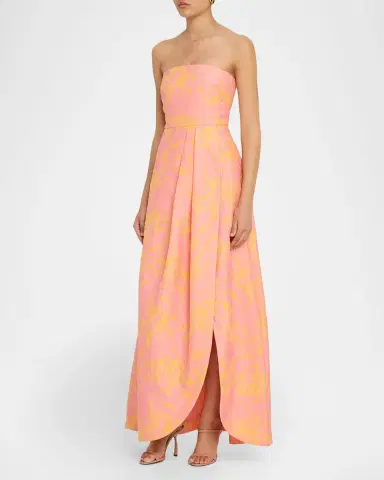 As It May Kaia Strapless Floral Jacquard Gown | Thumbnail 4 As It May Kaia Strapless Floral Jacquard Gown | Thumbnail 4