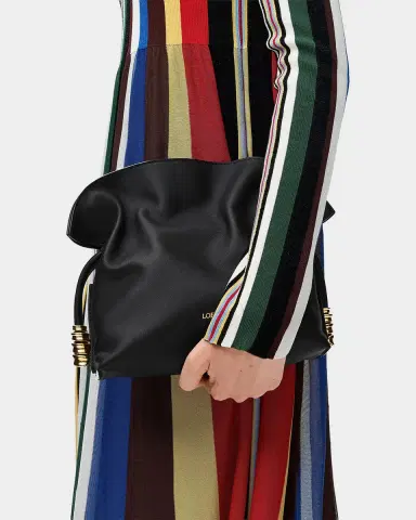Loewe Flamenco Ruched Clutch Bag in Leather | Thumbnail 2 Loewe Flamenco Ruched Clutch Bag in Leather | Thumbnail 2