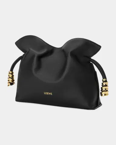 Loewe Flamenco Ruched Clutch Bag in Leather | Thumbnail 3 Loewe Flamenco Ruched Clutch Bag in Leather | Thumbnail 3