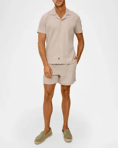 Rails Men 's Short-Sleeve Amalfi Shirt in Khaki | Thumbnail 2 Rails Men 's Short-Sleeve Amalfi Shirt in Khaki | Thumbnail 2