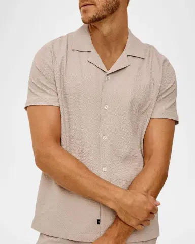 Rails Men 's Short-Sleeve Amalfi Shirt in Khaki | Thumbnail 5 Rails Men 's Short-Sleeve Amalfi Shirt in Khaki | Thumbnail 5
