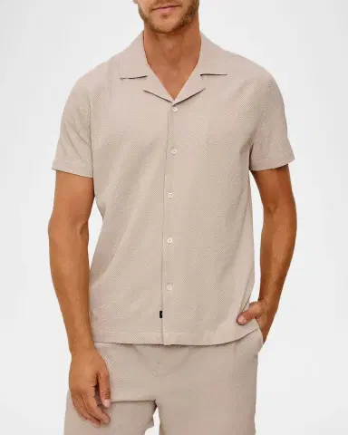 Rails Men 's Short-Sleeve Amalfi Shirt in Khaki | Thumbnail 6 Rails Men 's Short-Sleeve Amalfi Shirt in Khaki | Thumbnail 6