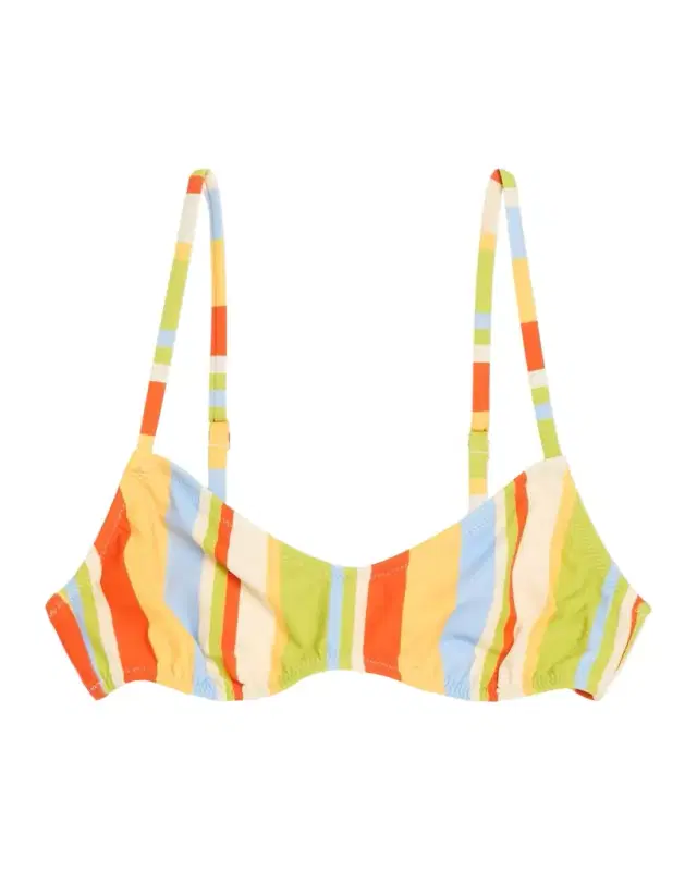 The Rachel Striped Bikini Top
