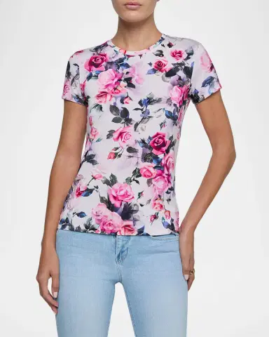 L'Agence Ressi Short-Sleeve Crewneck Top | Thumbnail 4 L'Agence Ressi Short-Sleeve Crewneck Top | Thumbnail 4