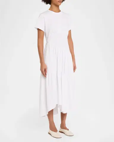 Frame Short-Sleeve Gathered Maxi Dress | Thumbnail 3 Frame Short-Sleeve Gathered Maxi Dress | Thumbnail 3