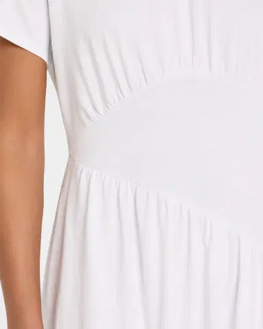 Frame Short-Sleeve Gathered Maxi Dress | Thumbnail 5 Frame Short-Sleeve Gathered Maxi Dress | Thumbnail 5