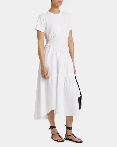 Frame Short-Sleeve Gathered Maxi Dress | Thumbnail 7 Frame Short-Sleeve Gathered Maxi Dress | Thumbnail 7