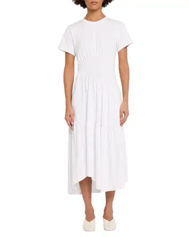 Frame Short-Sleeve Gathered Maxi Dress | Thumbnail 1 Frame Short-Sleeve Gathered Maxi Dress | Thumbnail 1