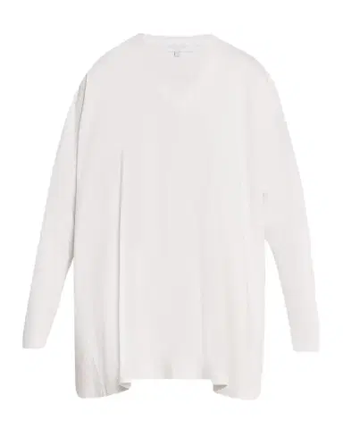 Eskandar Side Paneled V neck T-Shirt - Long Length | Thumbnail 1 Eskandar Side Paneled V neck T-Shirt - Long Length | Thumbnail 1