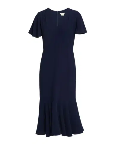 Shoshanna Lorrie Flounce Crepe Midi Dress | Thumbnail 1